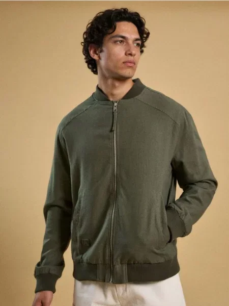 Sinsay Kurtka bomberka z zielony