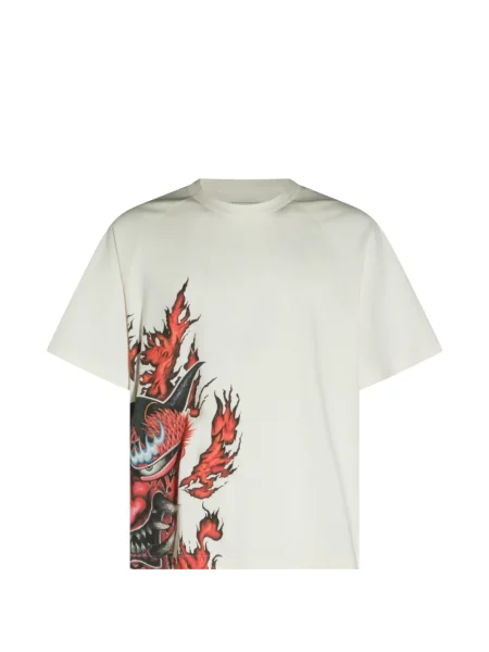 Tricou Y-3 cu imagine alb
