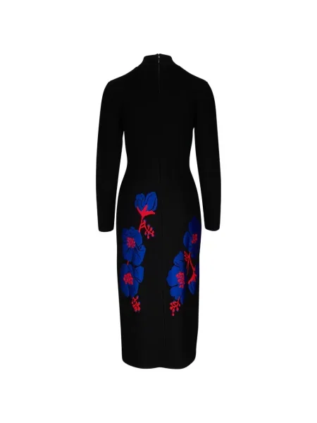 Lung rochie Carolina Herrera cu model floral negru