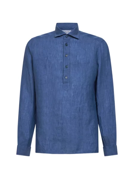 Ленена риза D4.0 синьо