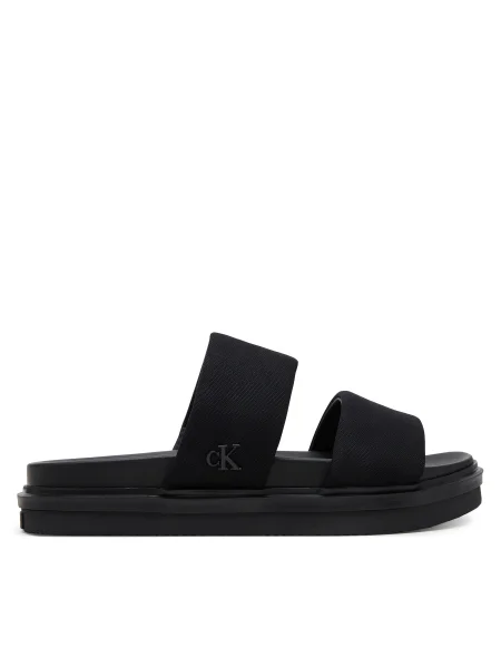 Papuci Calvin Klein Jeans fără toc negru