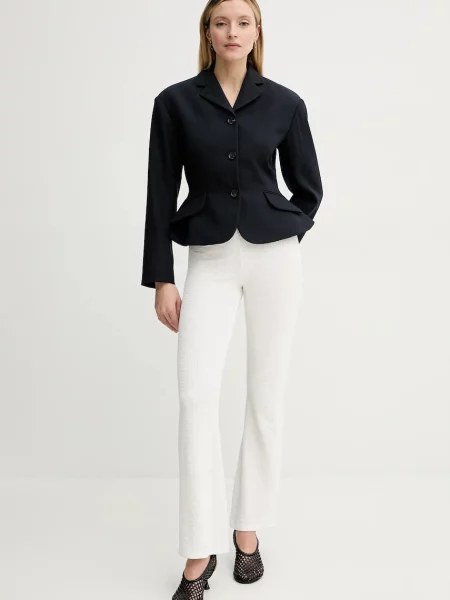 Вовняний піджак Bally однобортний однотонний синій