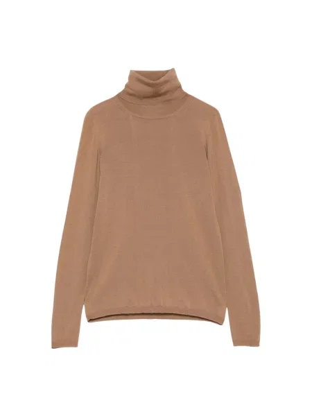 Sweter z golfem Max Mara beżowy