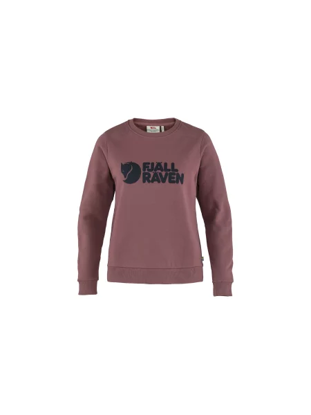 Sweter Fjällräven z kapturem z logo fioletowy