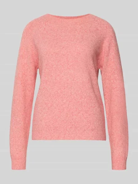 Sweter z dzianiny o kroju regular fit z dekoltem okrągłym model „DOFFY” Vero Moda