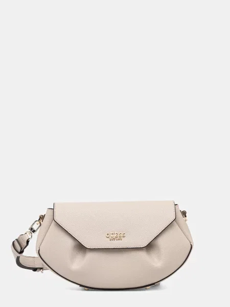 Torebka crossbody Guess skórzana beżowa