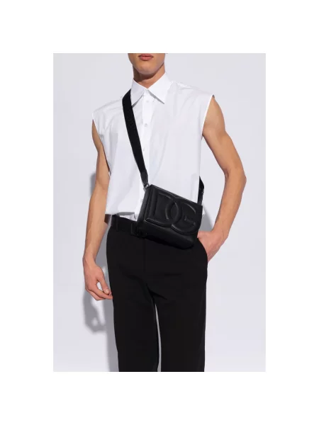 Torebka Dolce And Gabbana z logo czarna