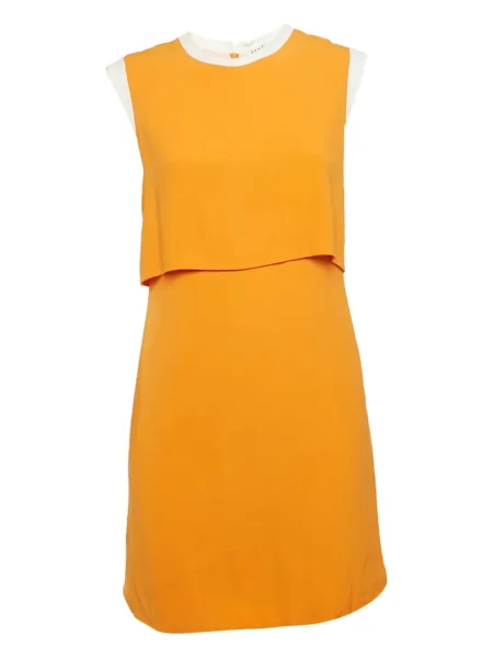 Rochie fără mâneci Sandro fără mâneci de costum portocaliu