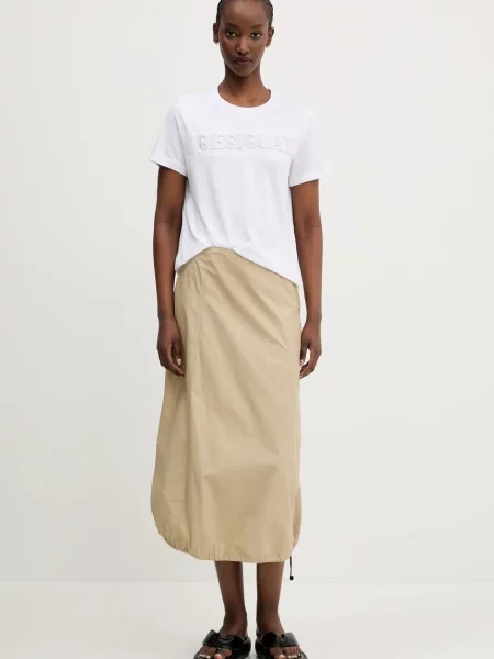 Długa spódnica midi Desigual beżowa