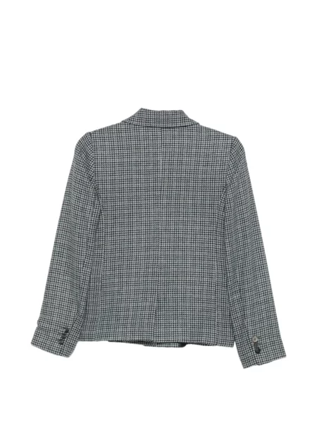Μπουφάν Eleventy houndstooth διπλόκουμπα μπλε