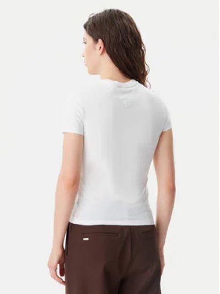 Tommy Jeans Marškinėliai Tonal Linear Écru