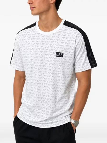 Tricou Emporio Armani cu imagine alb