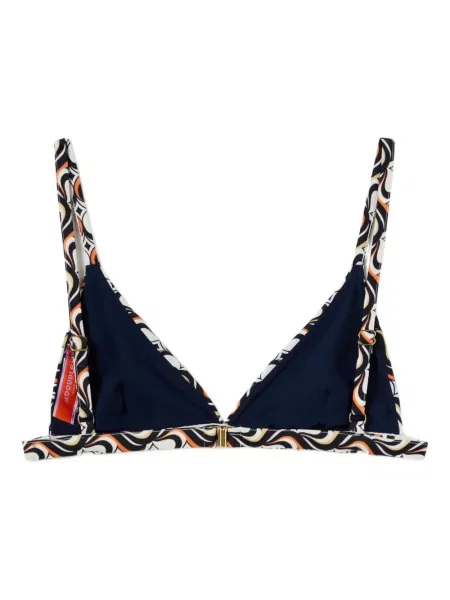 Bikini La Doublej cu imagine cu imprimeu geometric alb