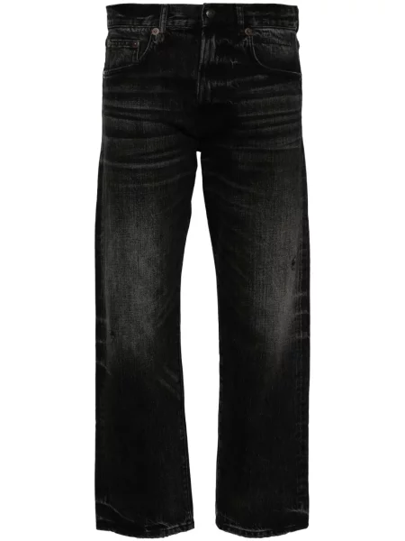 Jeansy R13 z wysoką talią o krotszym kroju czarne