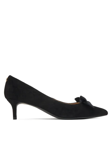 Велурени обувки с тънък Lauren Ralph Lauren Adrienne Bow черно