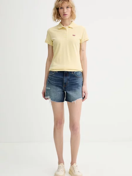 Levi's šortky džínové RIBCAGE A-LINE modré