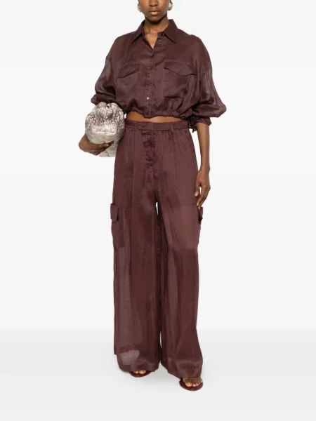 Pantaloni palazzo Isabelle Blanche maro