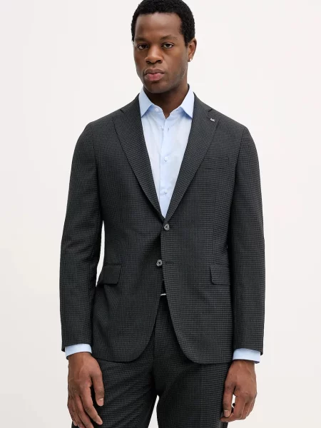 Сако с вълна Michael Kors черно