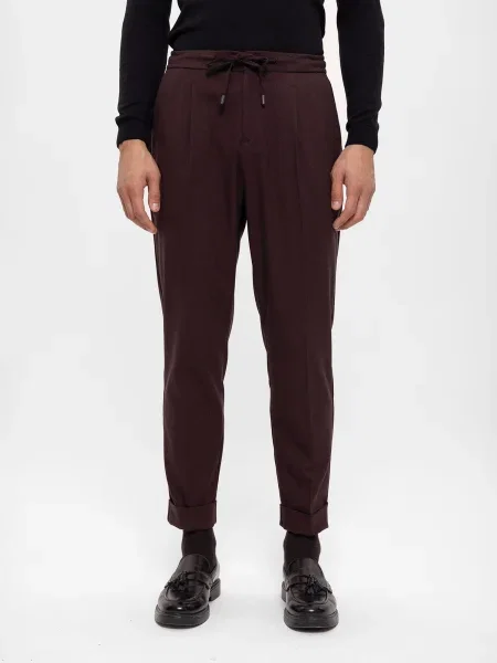 Antioch Pantaloni burgundy roșu