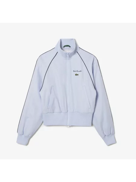 Lacoste Kurtka Dresowa Relaxed Fit Tafta W Romby niebieska