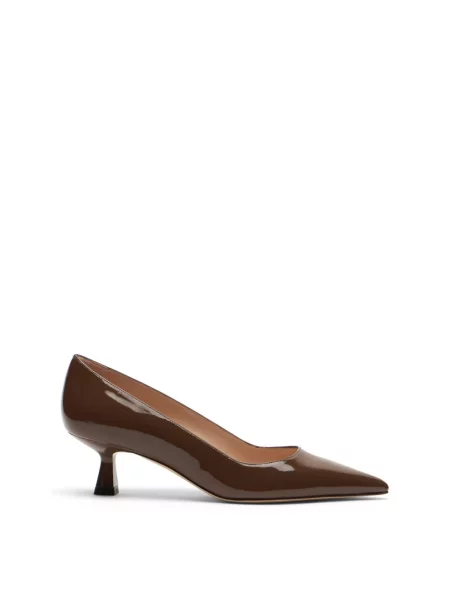 Czółenka Stuart Weitzman skórzana brązowa