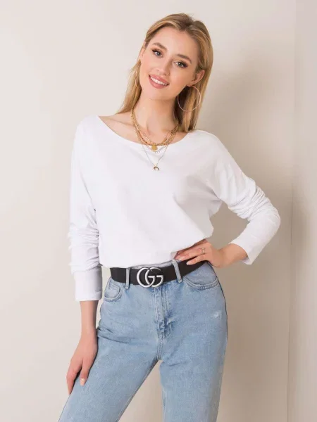 Bluză Fashionhunters alb