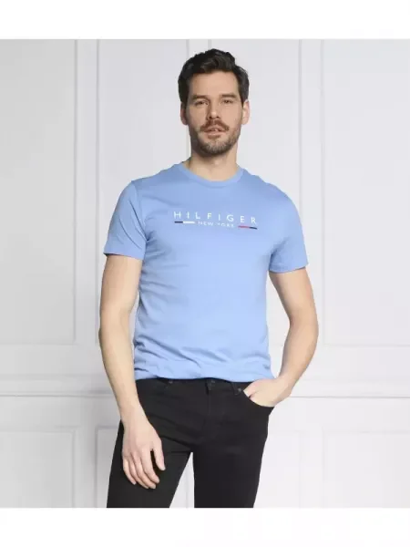 Tommy Hilfiger Tricou HILFIGER NEW YORK albastru