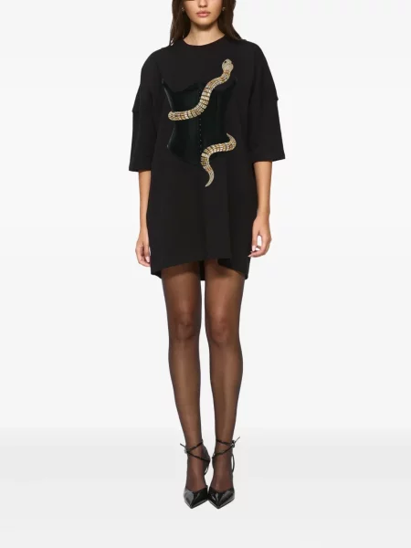 Rochie mini Hamza cu imagine de costum negru