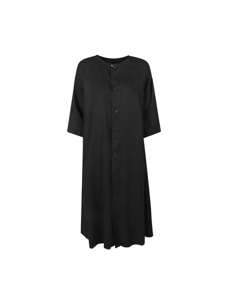 Lniana sukienka koszulowa Sarahwear czarna