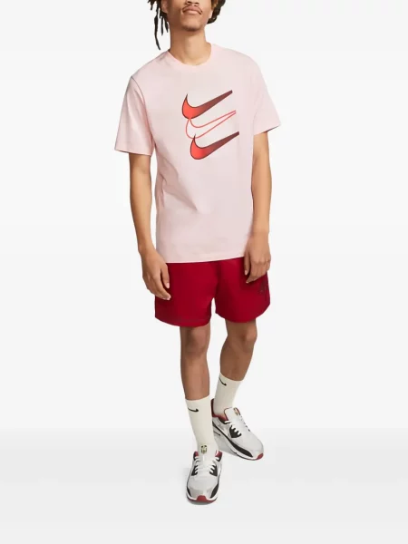 Keprová mikina s kapucí Nike hnědá