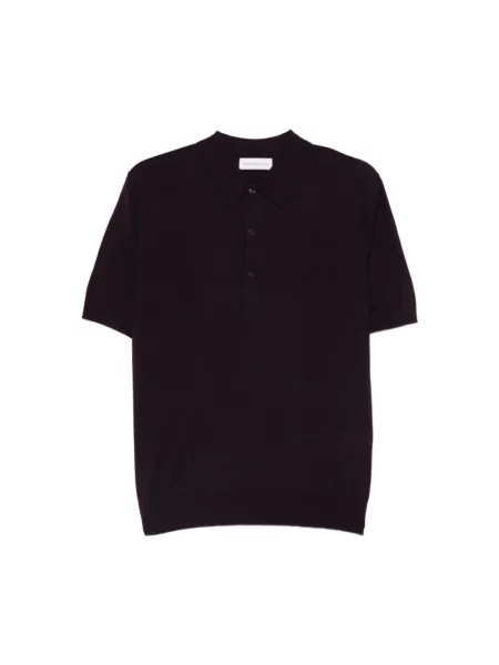 Koszulka polo Dries Van Noten wełniana fioletowa
