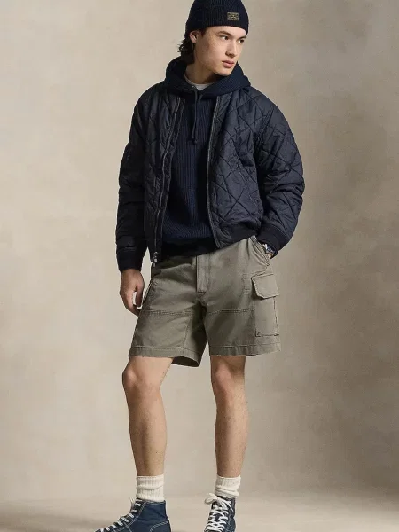 Polo Ralph Lauren къс панталон карго мъжки сиво