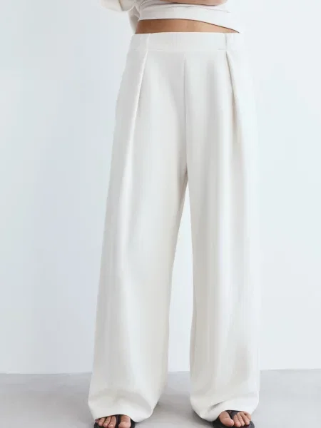 Pull&Bear Hlače ecru