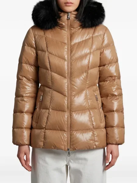 Geacă cu puf Moncler maro