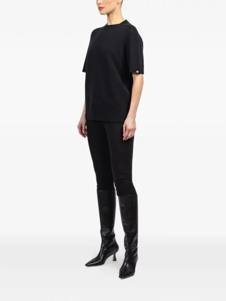 Pulover Extreme Cashmere din cașmir scurt negru