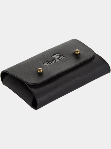 Кожаный кошелек Shvigel черный