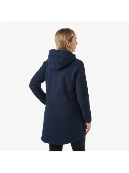Bluza Polarowa Wędrówki Kobieta Nordkap Regulowany kaptur niebieska
