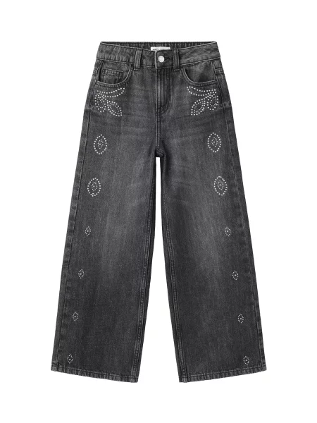 MANGO KIDS Jeans COWBOY metalic / argintiu gri