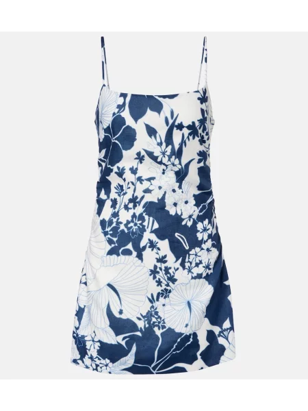 Rochie Sir de in cu model floral albastru