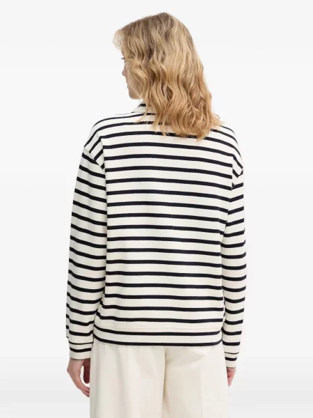 Lung tricou polo Benetton alb