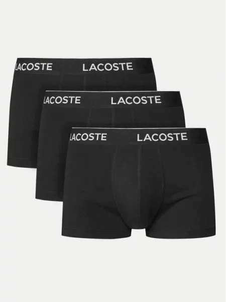 Lacoste Σετ μποξεράκια 3 τμχ μαύρο