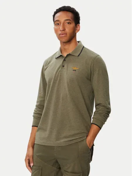 Aeronautica Militare Тениска с яка и зелен