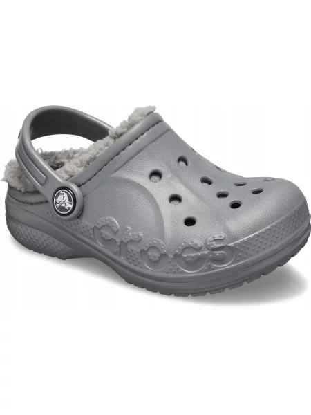 Chodaki Dla Dzieci Crocs Baya Lined Clog. szare