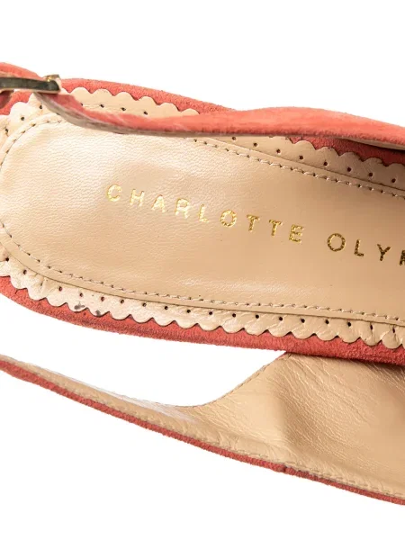 Pantofi cu toc Charlotte Olympia portocaliu