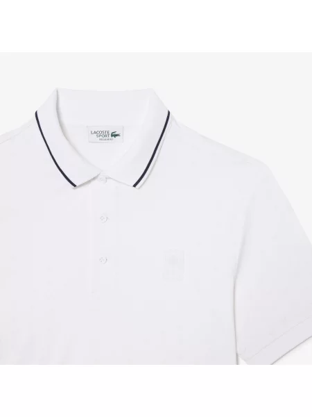 Lacoste Tenisowa Koszulka Polo Heritage Ultra Dry Ze Stretchem biały