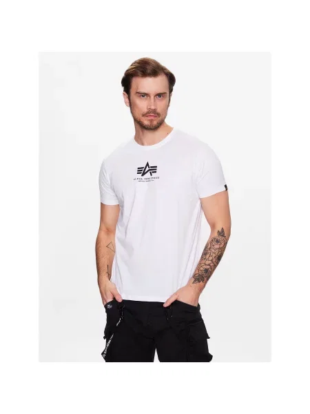 ALPHA INDUSTRIES Majica črna bela