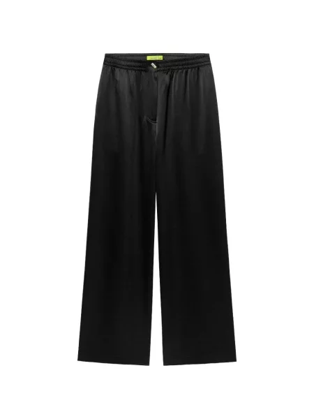 Pantaloni Shanghai Tang de mătase negru