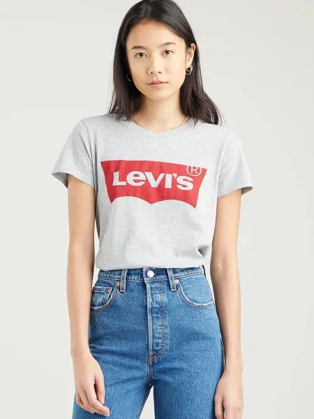 Krátké tričko Levi's šedé