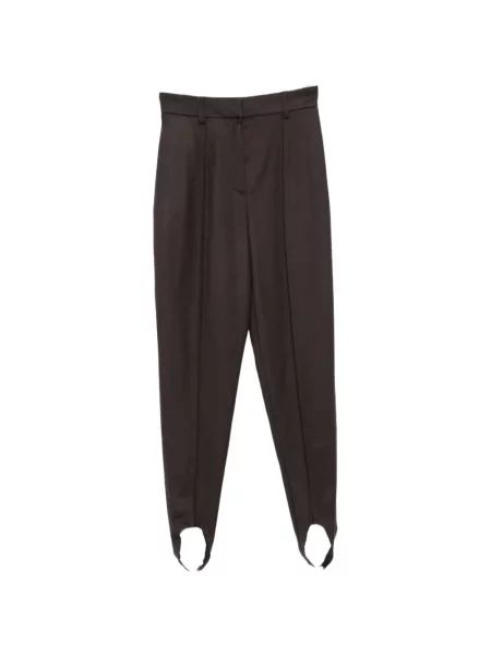 Pantaloni Stella Mccartney de lână maro