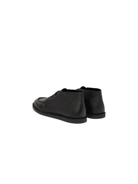 Tommy Hilfiger Poltopánky Hilfiger Stitchdown Tbl Lth Chuk čierna